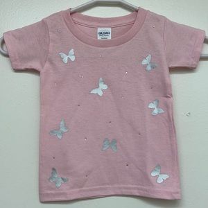 Children’s pink butterfly t shirt